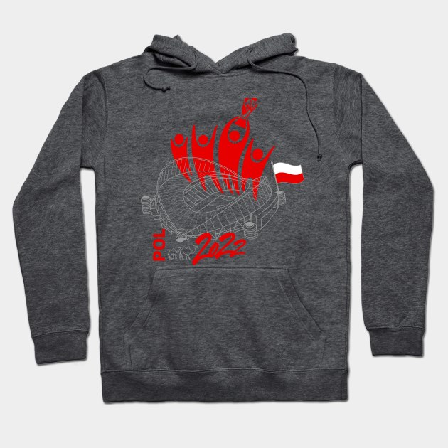 Poland World Cup Soccer 2022 Hoodie by DesignOfNations